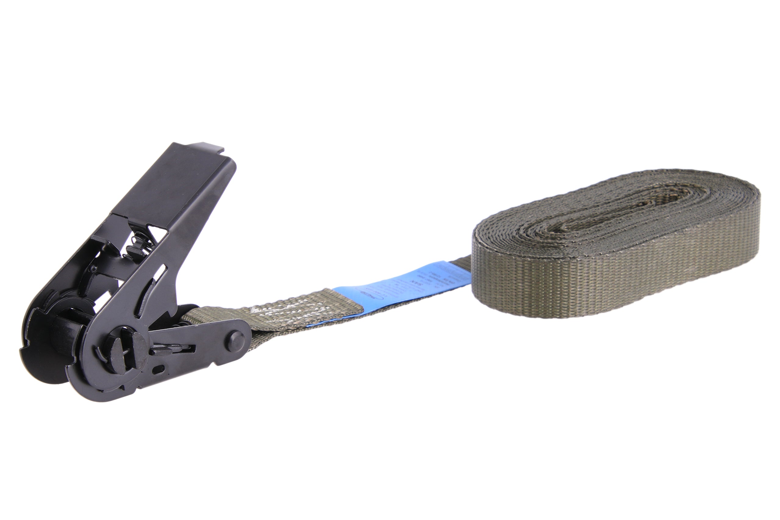 Zurrgurt /Spanngurt olivgrün, 6m, 25mm, LC 900 daN, einteilig, mit Ratsche