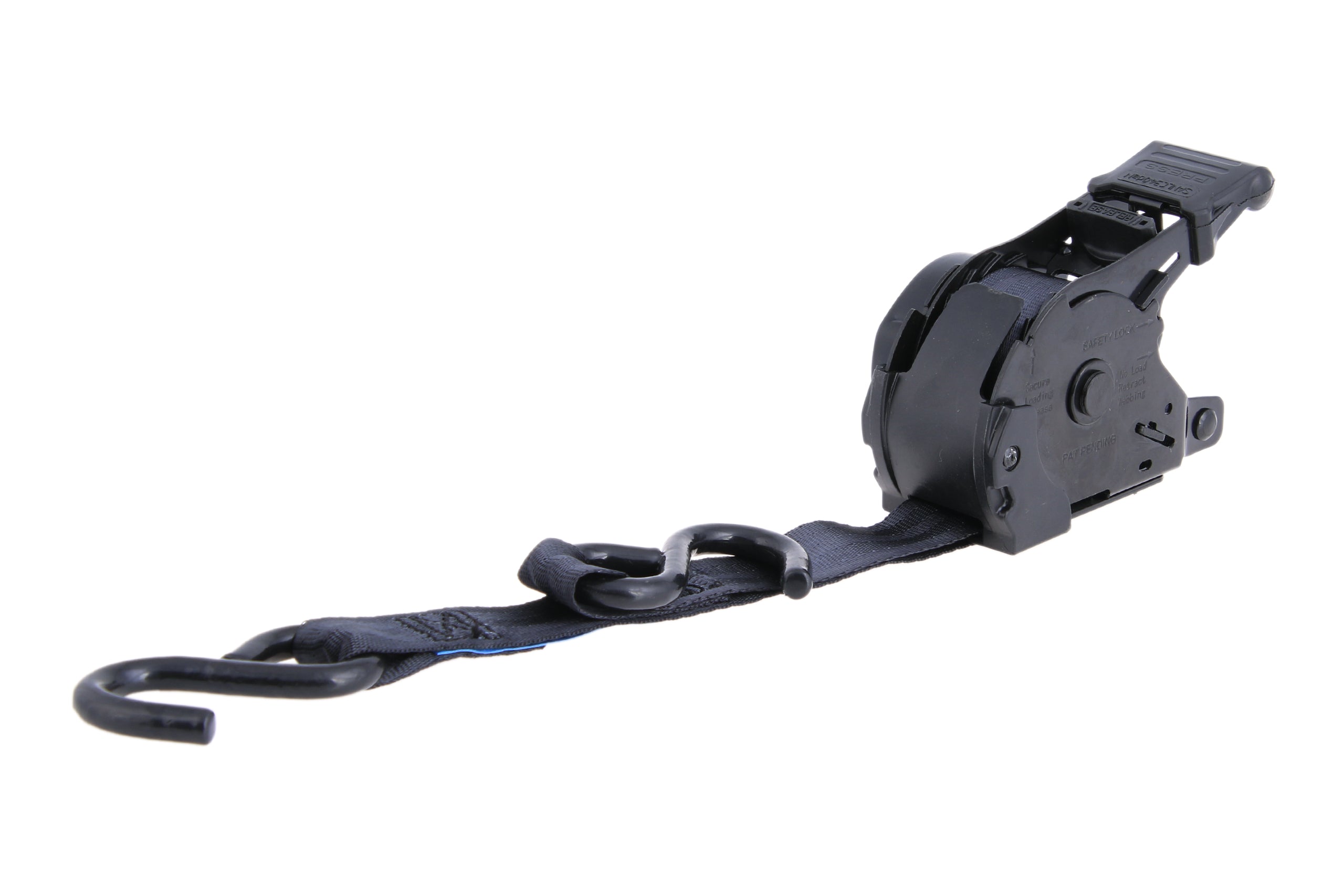 2er Set Spanngurt - 3,65 m Automatik-Zurrgurt, 25 mm, LC 340 daN, mit beschichtetem S-Haken