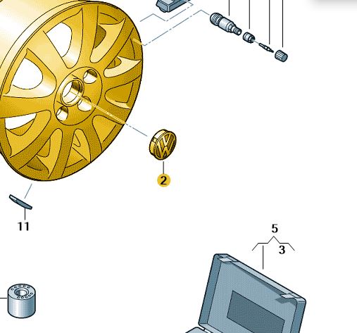 Radnabendeckel, Radkappe | 3B7601171__XRW Volkswagen