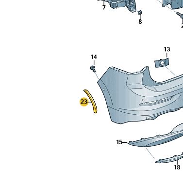 Blende für Radabdeckung / Radlaufverbreiterung rechts hinten