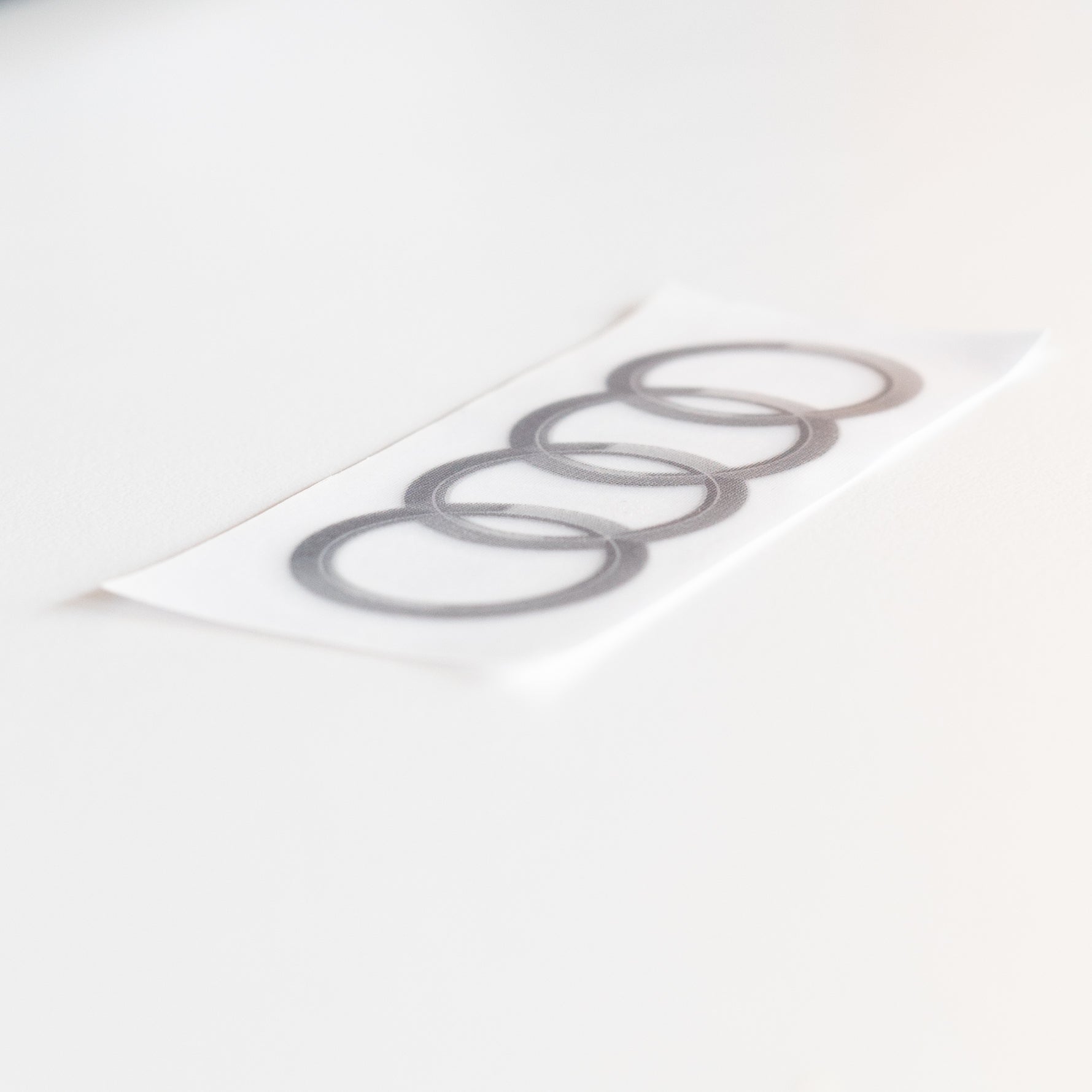 Audi Aufkleber Ringe Logo 9,5 x 3,3 cm Selbstklebend 8R0060306