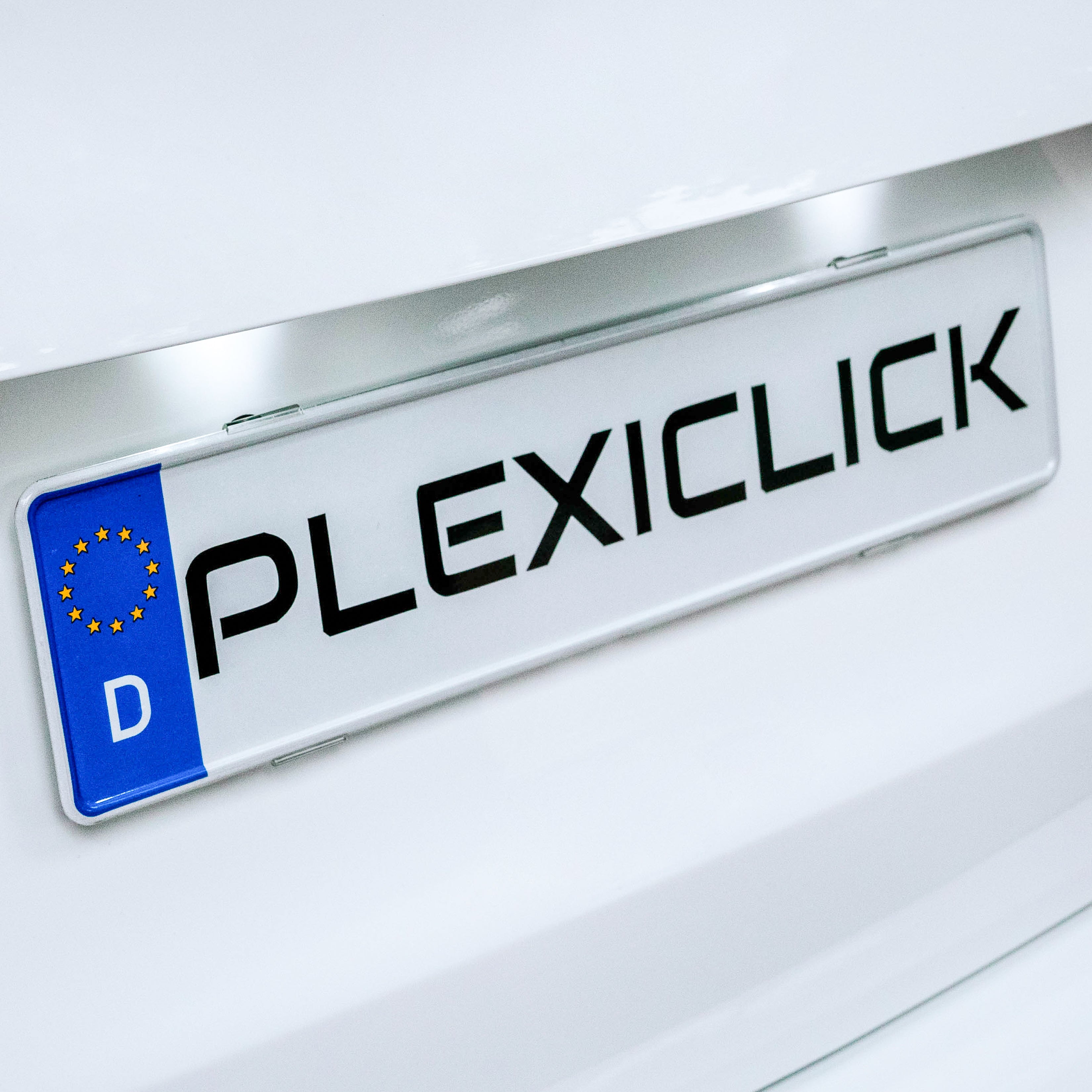 Plexiclick® Kennzeichenhalter | Transparent