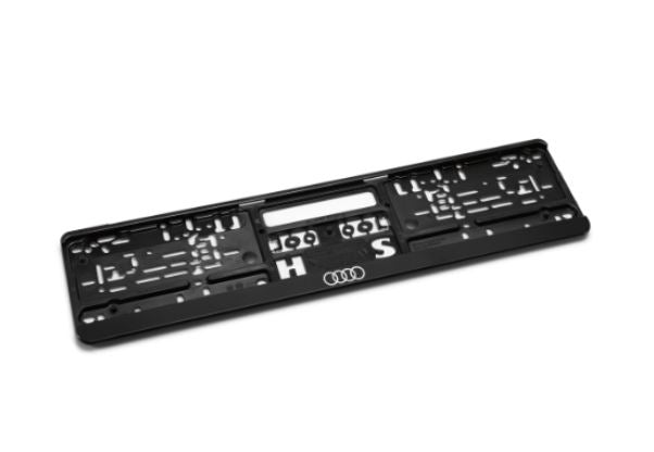 Audi Ringe Kennzeichhalter schwarz | 3292100100 Audi