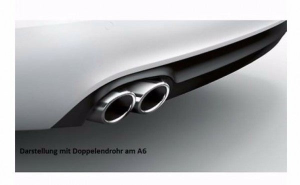 Sport Endrohrblenden Silber verchromt Doppelrohr links A4 B9 A5 B9 | 8W0071761 Audi